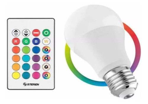 Foco Lámpara Led Rgb  Control Remoto Ac85 White+rgb 2 En 1