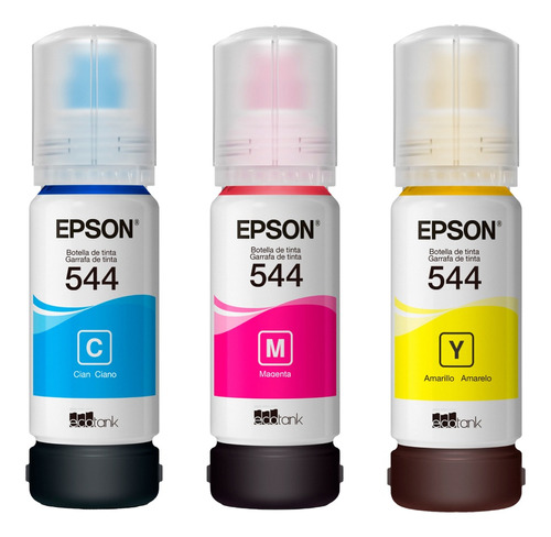 Kit 3 Tintas Epson T544 Ecotank Tinta Continua L1210 L3210 