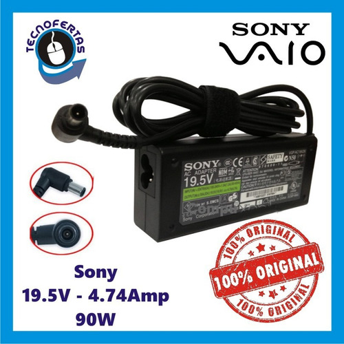 Cargador De Laptop + Cable De Poder Sony Vaio 19.5v 4.7a 90w