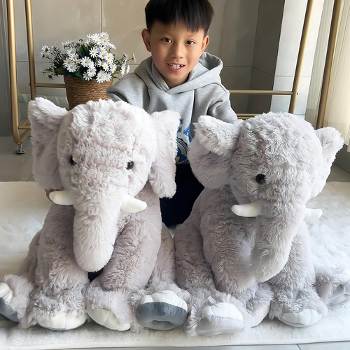 Ubaber Animales De Peluche De Elefante Grande De 20 Pulgada. Color Gris
