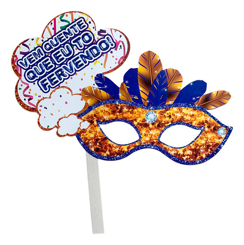 Kit 6 Plaquinhas P/ Fotos Selfie Frases Divertidas Carnaval