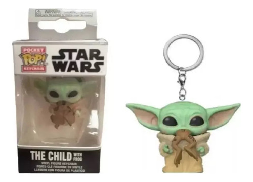 Llavero Pocket Pop: Star Wars Baby Yoda Con Rana