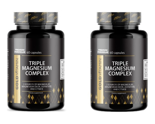Pack X2 Triple Magnesio 400mg - 60 Capsulas | Gold Vitamin