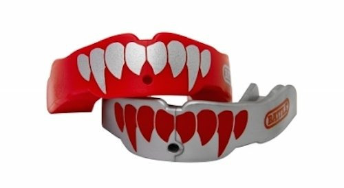 Protector Bucal Battle Fang (paquete De 2), Rojo /plateado,