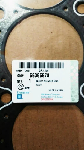 Empacadura Camara Cruze 1.8 Planta 100% Original Gm Amianto