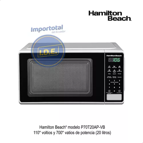 Horno Microondas Pequeño 20 Lt / 700 Vatios / Hamilton Beach