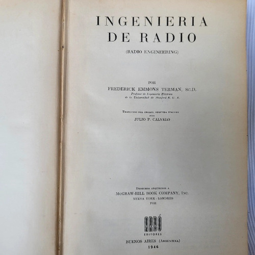 Ingenieria De Radio Frederick Emmons Terman Mcgrawhill 