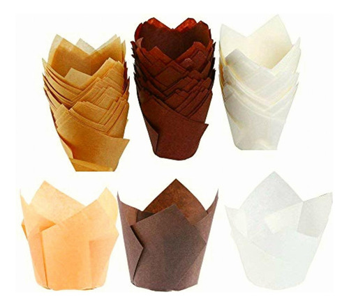 150 Piezas Taza De Papel Para Hornear Tulipán, Cupcake