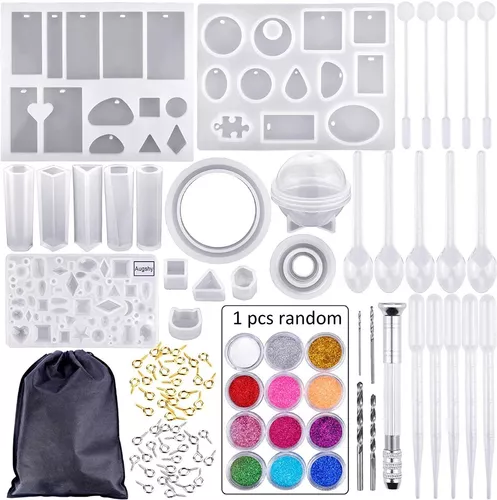 Kit Artesanal Molde Silicona Para Resina Epoxy 83 Pcs