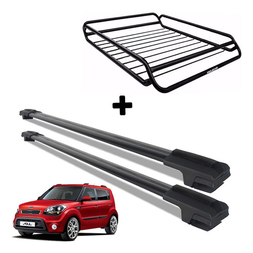 Bagageiro Gradeado + Rack Travessa De Teto Kia Soul 2012