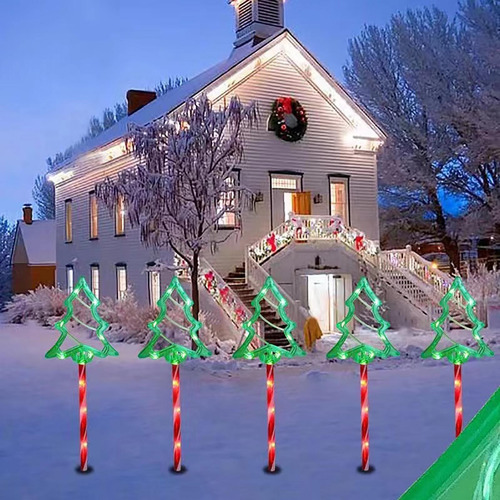 Luz Led Solar Para Árbol De Navidad Montada En El Suelo En Y