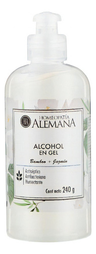 Alcohol gel Homeopatía Alemana Alcohol en Gel fragancia a bamboo y jazmín con dosificador 240 g
