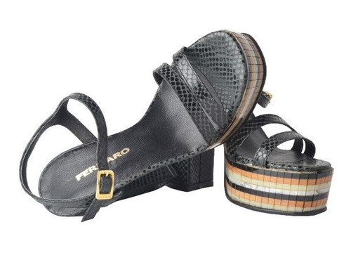 Sandalias De Mujer De Fiesta De Cuero Concepcion - Ferraro