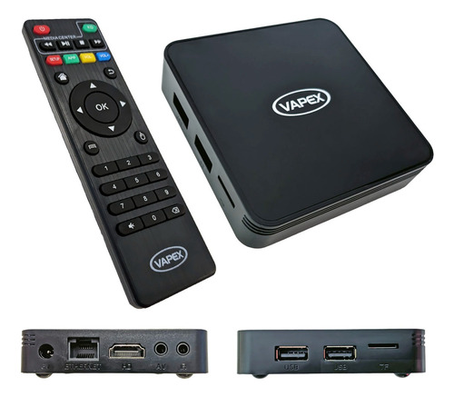 Tv Box Convertidor Smart Tv 2gb 16gb Android Tv Vapex Negro Estándar