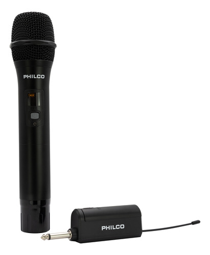 Micrófono Inalámbrico Uhf Receptor Recargable, Philco