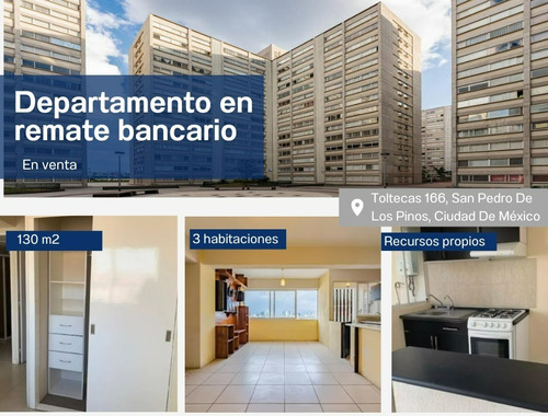 Departamento En Venta En San Pedro De Los Pinos Álvaro Obregón. Precio De Remate.