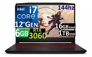 Msi Katana Gf66 15 144hz Ci7-12700h 16gb 1tb Ssd Rtx3060 6gb