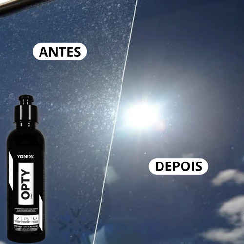 Opty Vonixx 240ml Polidor Vidro Remove Riscos Leves
