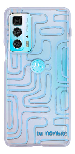 Funda Para Motorola Para Mujer Líneas Laberinto Tu Nombre