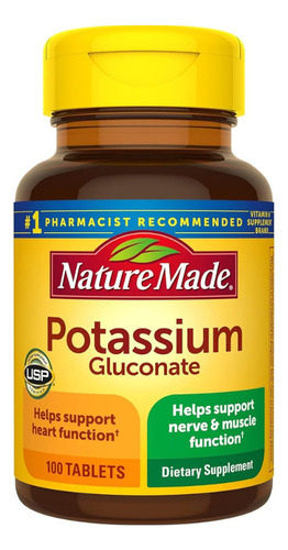 Gluconato De Potasio Nature Made 550 Mg, 100 Tabletas