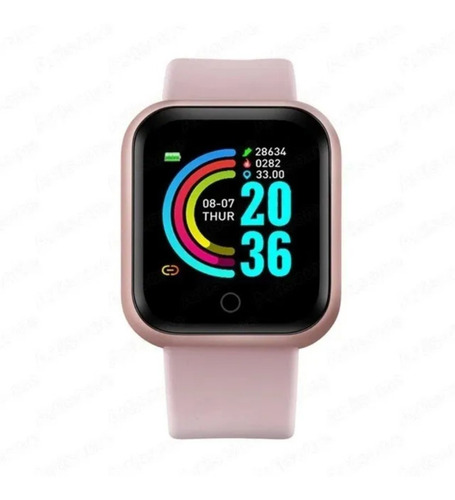 Imagen 3 de 10 de Smartwatch D20 Pro Rosado / Whatsapp // Resistente Agua