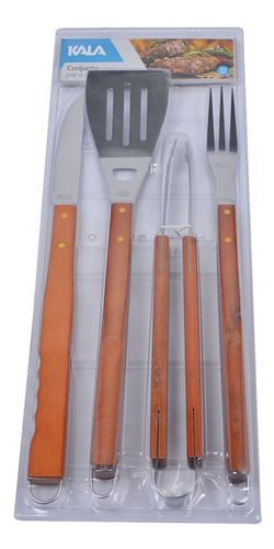 Kit Para Churrasco Com 4 Peças Kala