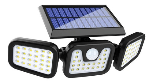 Lampara Solar, Sensor De Movimiento, Triple, 1200 Lm, Ip65