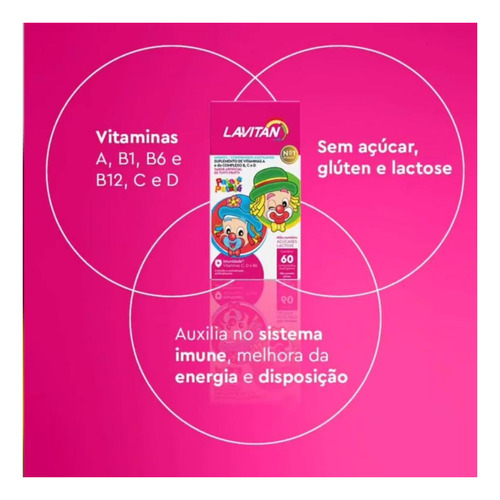 Suplemento Alimentar Infantil Patati Patatá C60 Lavitan Tutti Frutti