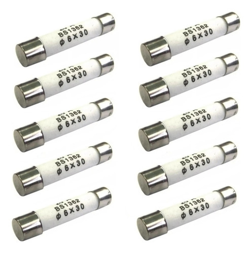 10x Fusível Microondas Electrolux 20a 127v Mef41 Mec41 Mef33