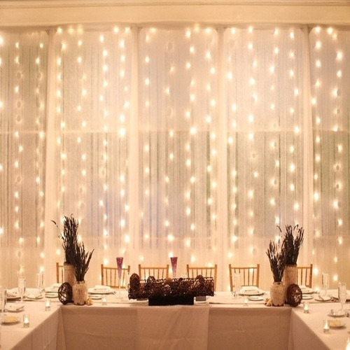 Cascada Cortina De Luz 800 Leds 3.80 Mts X 3 Mts Calida Fija
