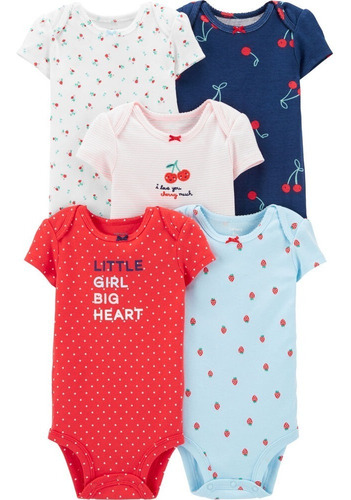 Set De 5 Bodys Carters Bebe Niña Niño 100% Original