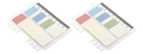 2 Juegos De Notas Adhesivas Transparentes, 6 Colores, Morand