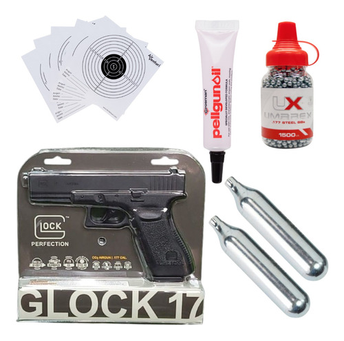 Paquete Glock 17 Co2 Pistola Gen 3 Blowback Xchws C
