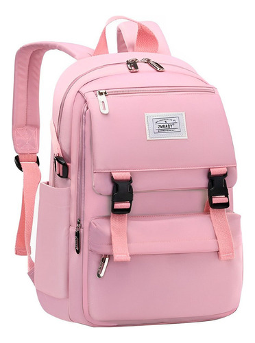 Mochila Reforçada Escolar Faculdade Espaçosa Impermeavel Top Cor Rosa