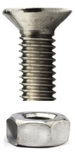 20 Parafusos Cabeça Chata Phillips M2 X 8mm Inox Com Porca