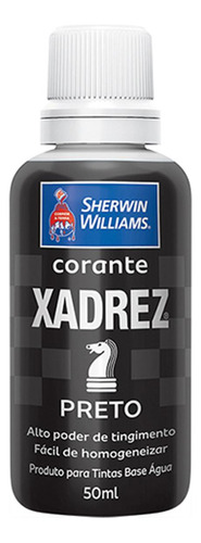 Corante Xadrez 50ml Preto - Kit C/12 Unidades