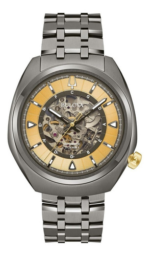 Reloj Bulova 98a294 Edición Especial Grammy Caballero Ts Color de la correa Gris Color del bisel Gris Color del fondo Dorado