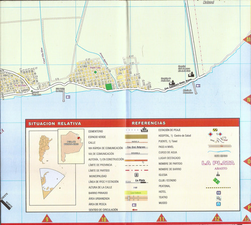 La Plata Y Gran La Plata Mapa De La Ciudad 81 Por 57 Cm