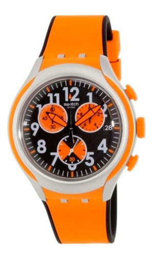  Reloj Swatch Yys4003 Hombre Feel Strong Naranja Original