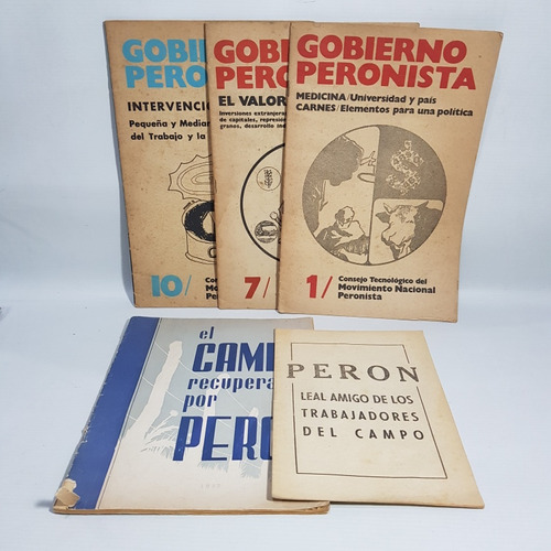 Perón El Campo Y La Producción Lote X 5 Revistas Mag 61592