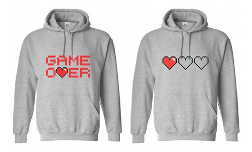 Sudaderas Para Pareja Novios Game Over Videojuego