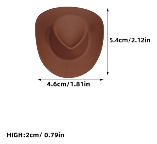 Mini Sombreros Vaqueros Para Muñecas 60 Piezas Decorativos