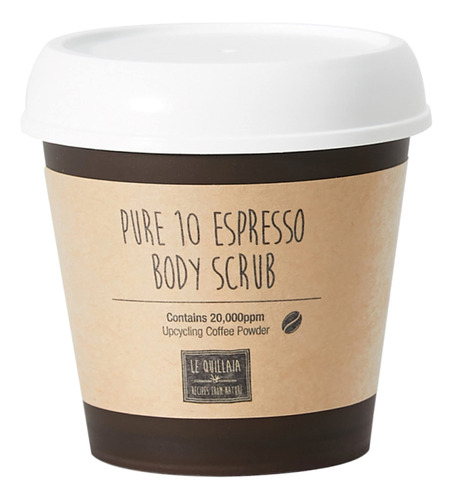 Le Quillaia Pure 10 Espresso Body Scrub, Exfoliante Coreano 