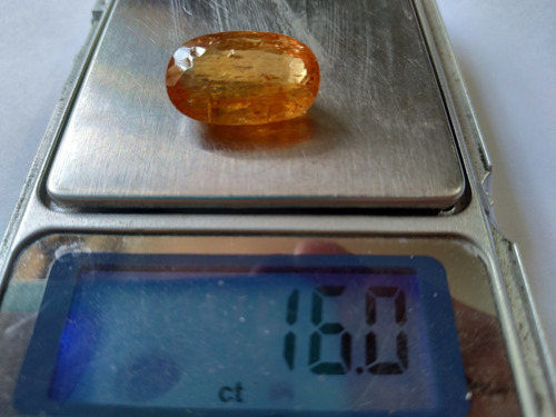 Topazio Imperial Extra Oval 16 Ct , 12 X 18 Mm Laranja Forte