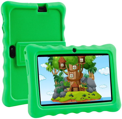 Tablet Para Niños +silicona+reloj+stickers+juegos De Regalo