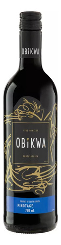 Vinho Sul-africano Tinto Meio Seco Obikwa Pinotage Stellenbosch Garrafa 750ml