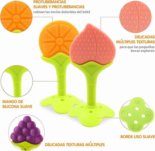 Mordederas Bebe Y Juguete Mordederas Silicona Molar 9 Piezas