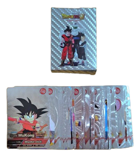 Mazo De Cartas Especiales De Dragon Ball Por 55 Unidades Dorada Dragon Ball Dorada