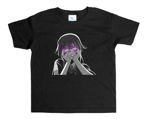 Remera Negra Mirai Nikki Future Diary Yuno Gasai Art#5