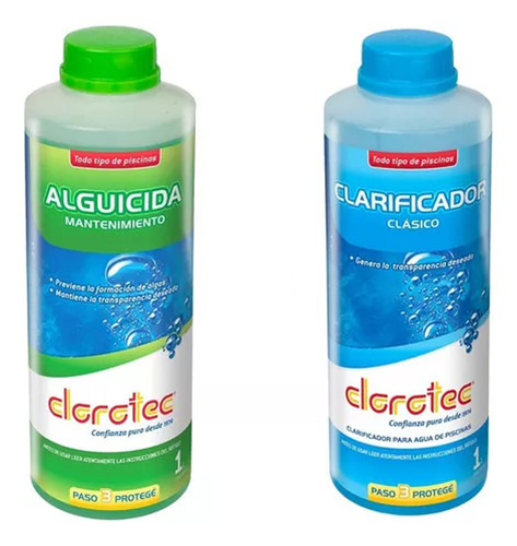 Clarificador Clásico + Alguicida Mantenimiento 1l Clorotec 